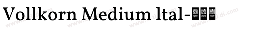 Vollkorn Medium ltal字体转换
